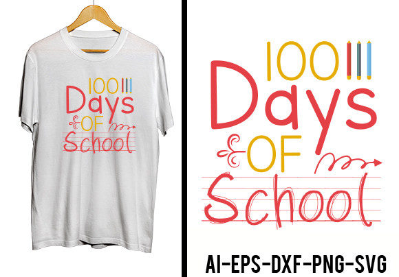 100 Days of School Shirt Design Svg Review
