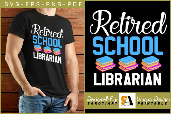 Retired School Librarian Sublimation SVG Review