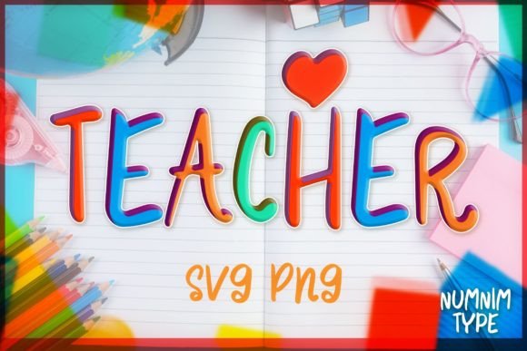 Teacher Kid Handwritten SVG PNG Alphabet Review